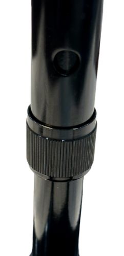 Blue Jay Quad Cane - Large Base, 300 lb Capacity, Ergonomic Grip, Black