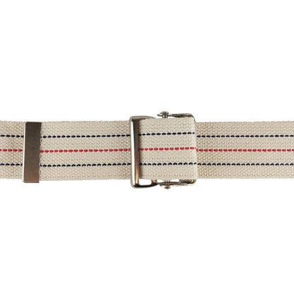 Blue Jay Gait Belt 2" x 60" Striped - Heavy Duty Cotton with Metal Buckle