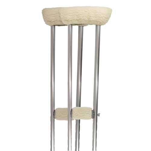 Soft n' Plush Fleece Crutch Covers Set - Hand & Underarm Comfort Pads
