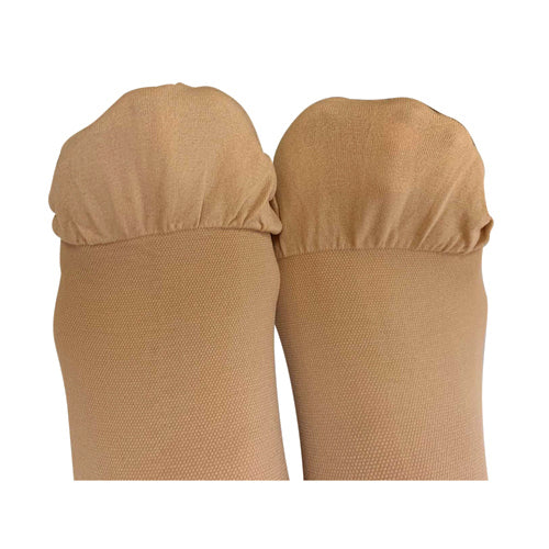 Firm 20-30 mmHg Compression Stockings Large Beige Closed Toe for Varicose Veins & Edema