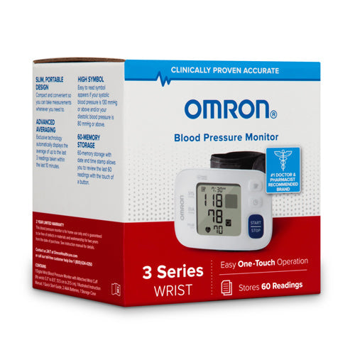 3 Series Wrist Blood Pressure Monitor - Hypertension Indicator, Irregular Heartbeat Detection