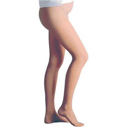 Firm Support Maternity Pantyhose 20-30 mmHg - Petite, Beige - Relieves Swelling