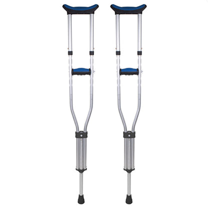 Carex Folding Crutches - Lightweight Aluminum, Adjustable Height, Universal Size Pair