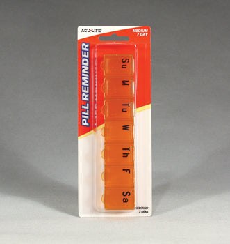 7-Day Pill Organizer Medium - Durable Daily Pill Dispenser with Raised Letters
