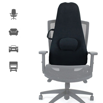 ObusForme Highback Backrest Support - Lumbar Cushion for Back & Neck Pain Relief, Black
