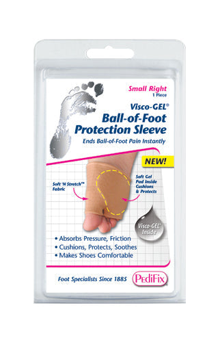 Visco-GEL Ball-of-Foot Sleeve - Small Left - Metatarsal Pain Relief & Cushioning