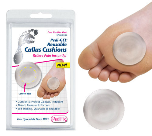 Pedi-GEL Reusable Callus Cushions - Protective Pads for Foot Pain Relief