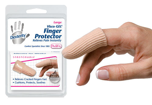 Visco-GEL Finger Protector Large - Cushions, Protects, Soothes - Relieves Cracked Fingers, Arthritis, Injury
