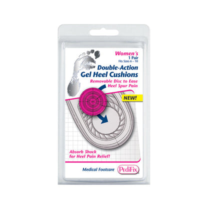 Gel Heel Cushion Inserts for Women - Shock Absorbent Foot Care (Pair)