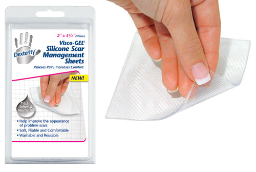 Silicone Scar Sheets - 2.5 x 3 Inch, Reusable, Self-Adhesive (Pack of 2)
