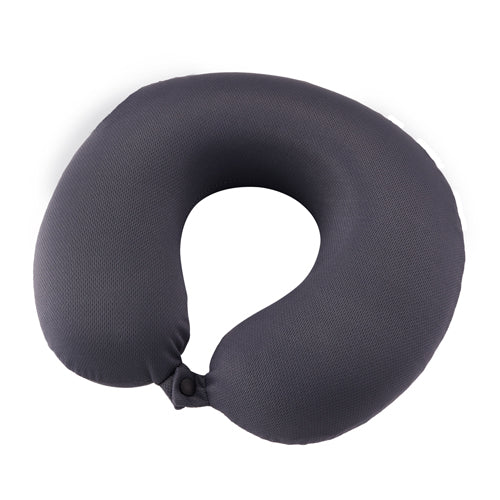 Charcoal Infused Memory Foam Travel Neck Pillow, Odor & Moisture Absorbent Support Cushion