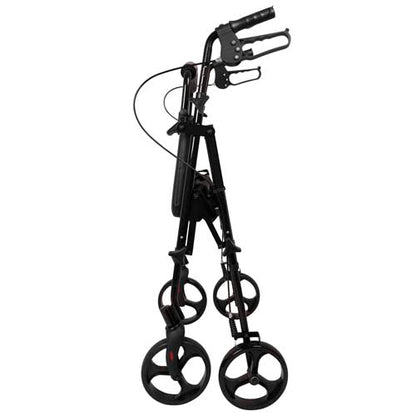 ProBasics Deluxe Aluminum Rollator, Height Adjustable, Padded Seat, 300 lb Capacity, Black