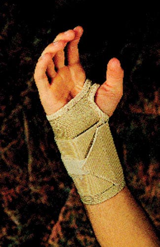Sportaid Wrist Brace with Duo-Tension Strap, X-Large Left, 4-5" Palm Width
