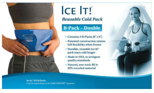 Ice It! Cold Pack 6x9" - 2 Pack Reusable Flexible Gel Therapy