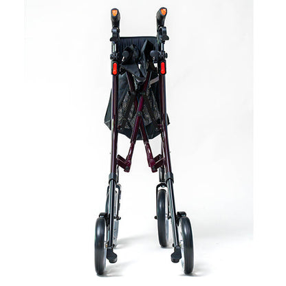 Ascent Euro-Style Rollator, Lightweight 4-Wheel Walker with Adjustable Seat & Backrest, Brandywine