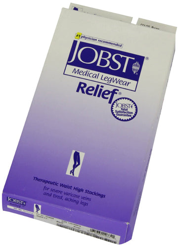 Jobst Relief 30-40 mmHg Waist High Compression Stockings, Beige, Small