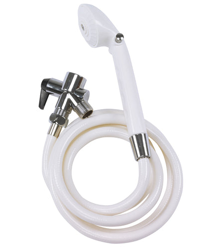 Handheld Shower Head with On/Off Switch, Diverter Valve, and 80-Inch Hose