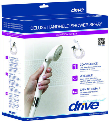 Handheld Shower Head with On/Off Switch, Diverter Valve, and 80-Inch Hose