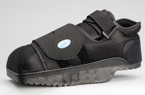 DARCO Heel Wedge Healing Shoe for Women, X-Small (3-5.5), Black - Post-Op Foot Care & Heel Pressure Relief