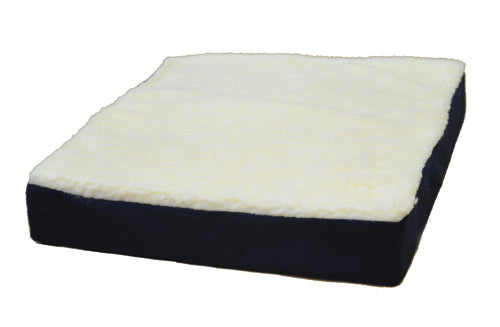 Gel Wheelchair Cushion 16 x 18 x 3.5 - Fleece Top for Pressure Relief and Comfort
