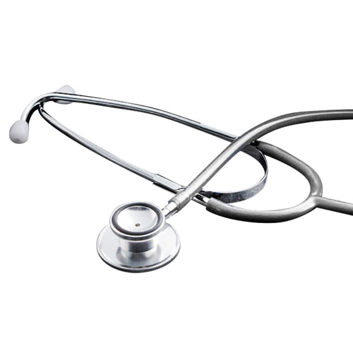 Gray Dual Head Stethoscope with Non-Chill Bell - 22" Tubing