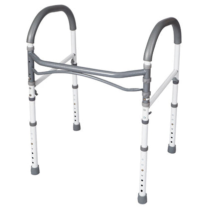 Carex Stand-Alone Bathroom Safety Rail - Adjustable Height Toilet Assist Grab Bar, 300 lb Capacity