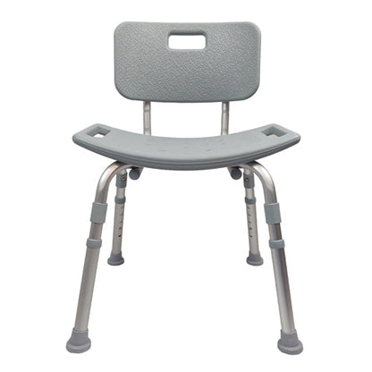 Blue Jay Bathroom Shower Chair with Back, Adjustable Height, 300 lb Capacity - Cs/4