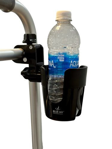 Deluxe Multi-Directional Cup Holder for Rollators, Wheelchairs, Walkers - Hold My Drink by Blue Jay
