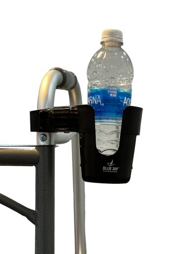Deluxe Multi-Directional Cup Holder for Rollators, Wheelchairs, Walkers - Hold My Drink by Blue Jay