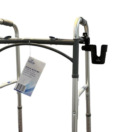 Deluxe Multi-Directional Cup Holder for Rollators, Wheelchairs, Walkers - Hold My Drink by Blue Jay