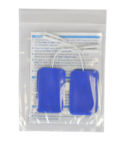 Blue Jay Reusable TENS Unit Electrodes - 1.5 x 2.5 Inch Rectangle, 4-Pack