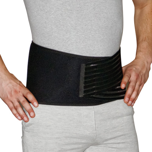 Blue Jay Back Support Brace with Flexible Stays, Adjustable Compression, Universal Fit, Black