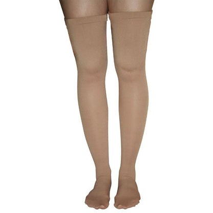 Anti-Embolism Stockings: 15-20 mmHg Thigh High, Closed Toe, Medium - Beige