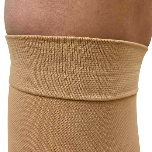 Firm Compression Stockings 20-30 mmHg Below Knee Closed Toe, XL Beige - For Varicose Veins & Edema