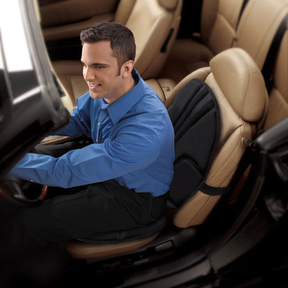 Heated Back Massage Cushion for Home & Car - Vibration Massage with Soothing Heat