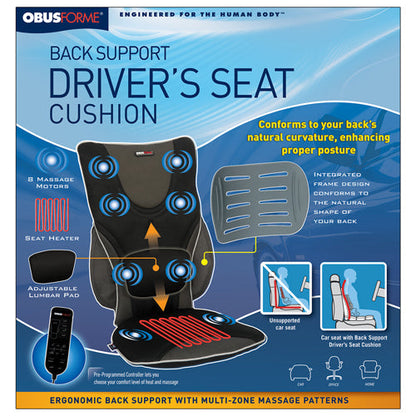 Driver Seat  Massaging Cushion with Heat ObusForme
