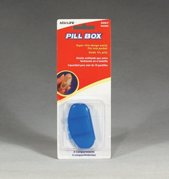 Kidney-Shaped Daily Pill Organizer - 3 Compartment Travel Pill Box