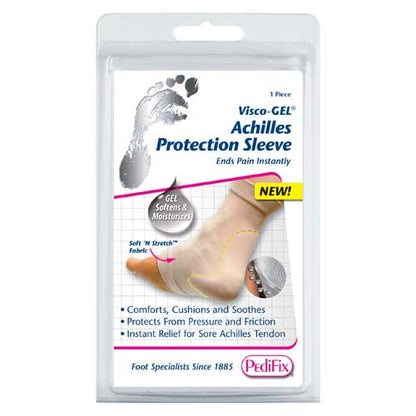 Visco-GEL Achilles Protection Sleeve - Large - Comfortable Heel Pad for Boots & Skates