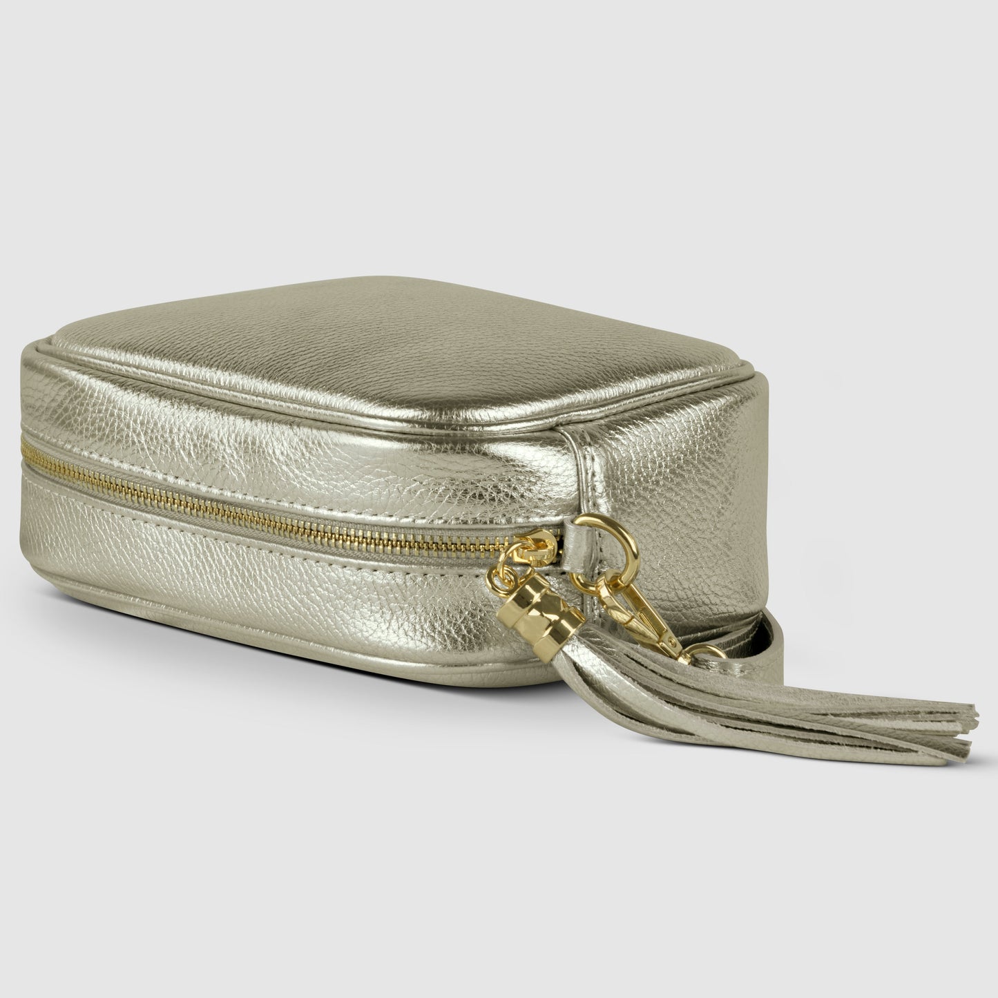 Metallic Calf Leather Crossbody Bag