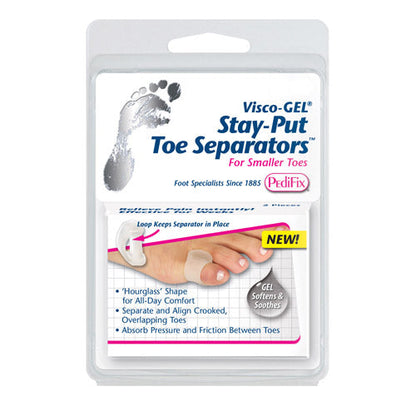 Visco-GEL Stay-Put Toe Separators - Medium - Pk/2 - Align, Soften & Moisturize Toes