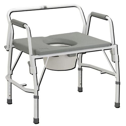 Bariatric Drop-Arm Commode Deluxe - 1000 lb Capacity, Assembled