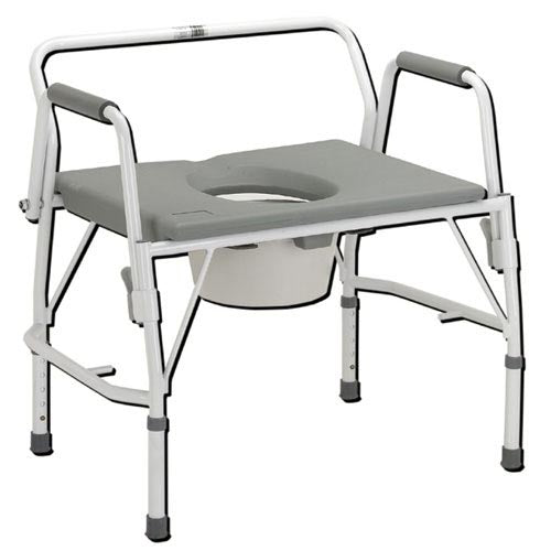 Bariatric Drop-Arm Commode Deluxe - 1000 lb Capacity, Assembled