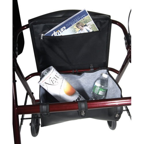 Lightweight Aluminum Rollator Walker with Padded Seat, Adjustable Handles, and Removable Back - Blue