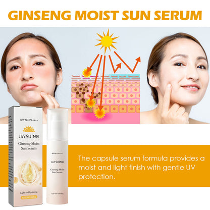 Jaysuing Ginseng Moisturizing And Protective Essence, Natural Makeup Moisturizing Refreshing And Protecting Against Ultraviolet Light Essence