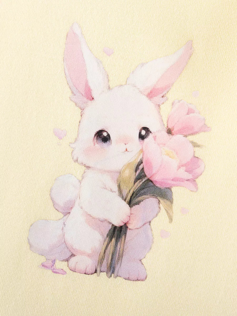 Children's Bunny Ruffle Sleeve T-Shirt