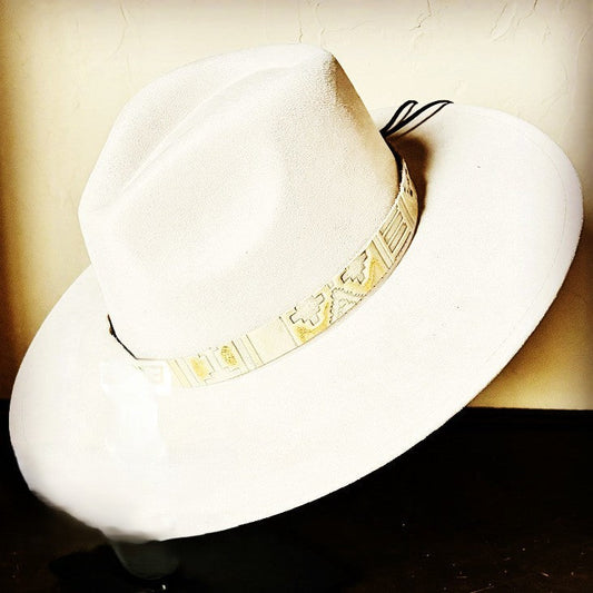 **Gilded Navajo Embossed Leather Hat Band Only 951z