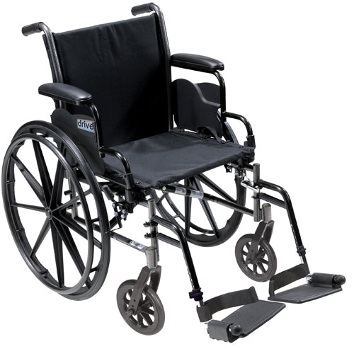 K3 Lightweight 20" Wheelchair with Detachable Desk Arms & Swing-Away Footrests - Cruiser III