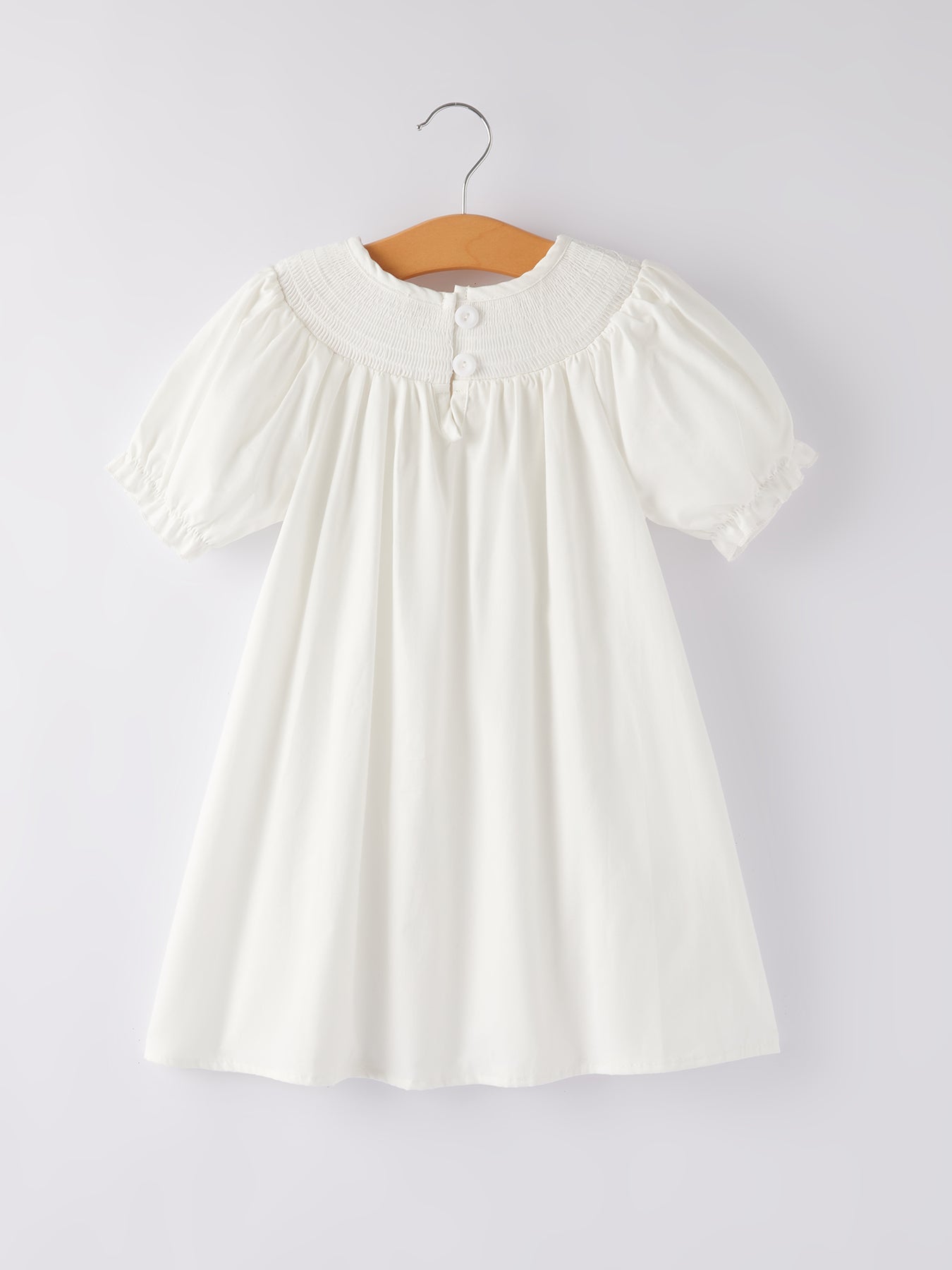 White  Smocked Church Christ Bishop Christening Dress