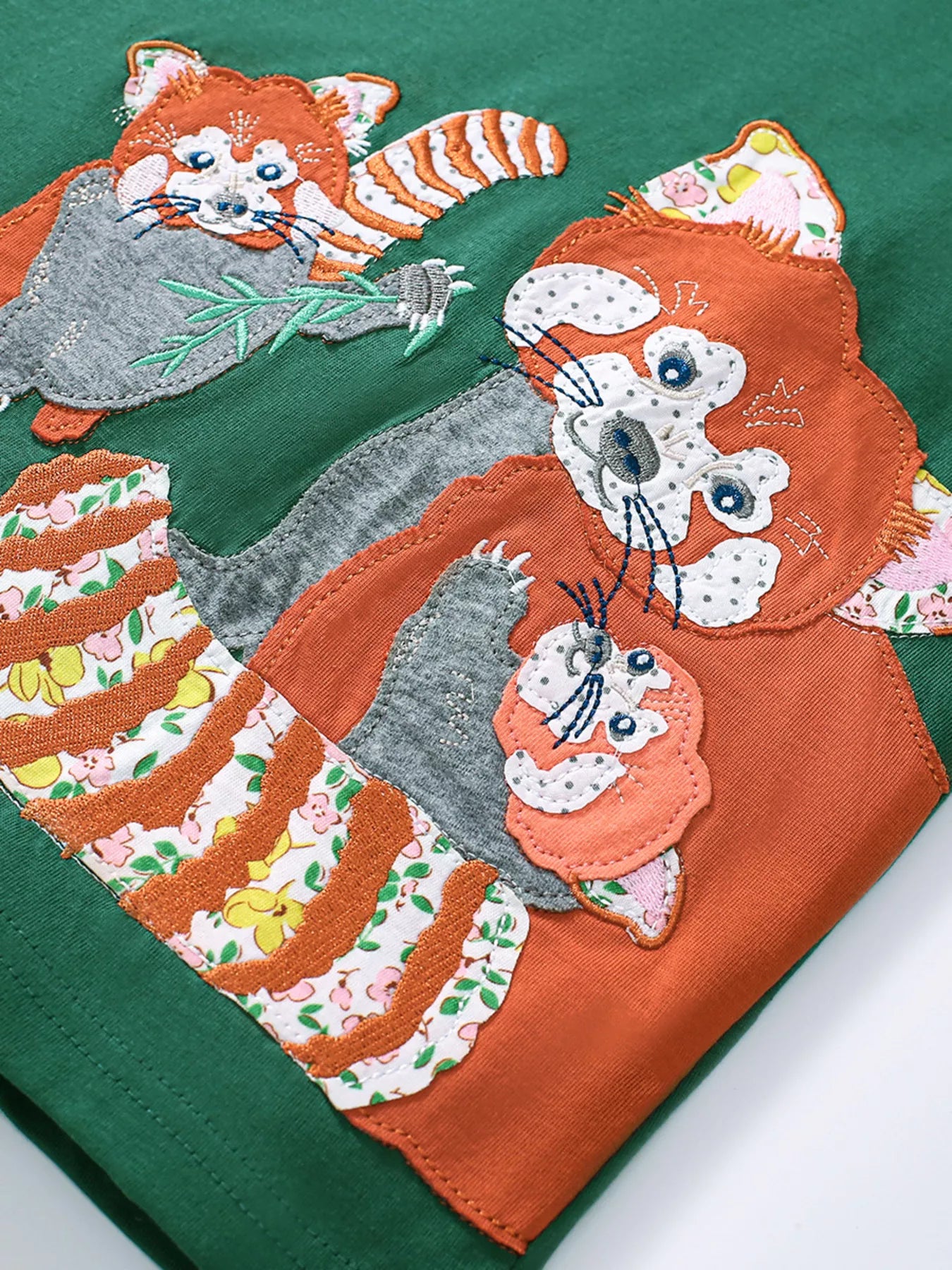 Children's Fox Round Neck Casual Dress