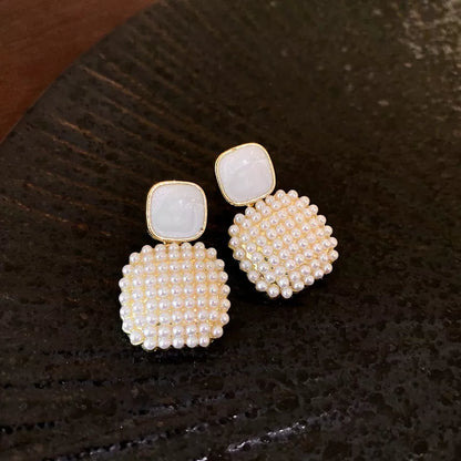 18K Gold-Plated Alloy Geometric Earrings